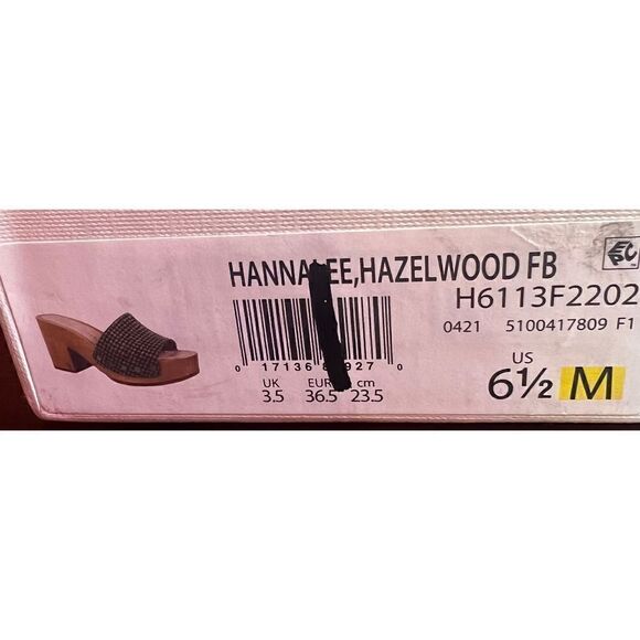 Veronica Beard Hannalee Hazelwood Houndstooth Wooden Clog NWB Size 6 1/2 - Picture 10 of 10